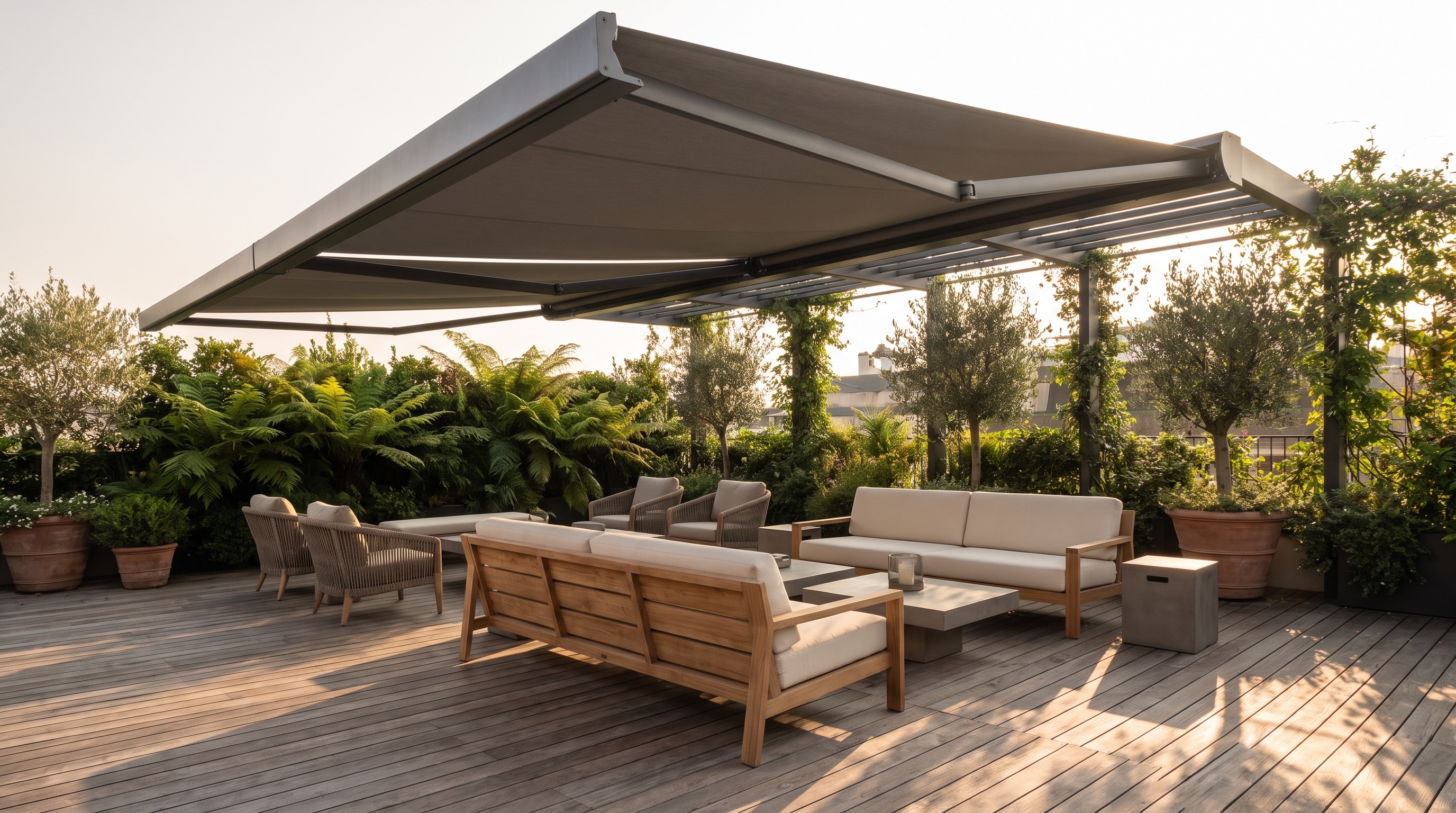 Markise über einer Terrassentür