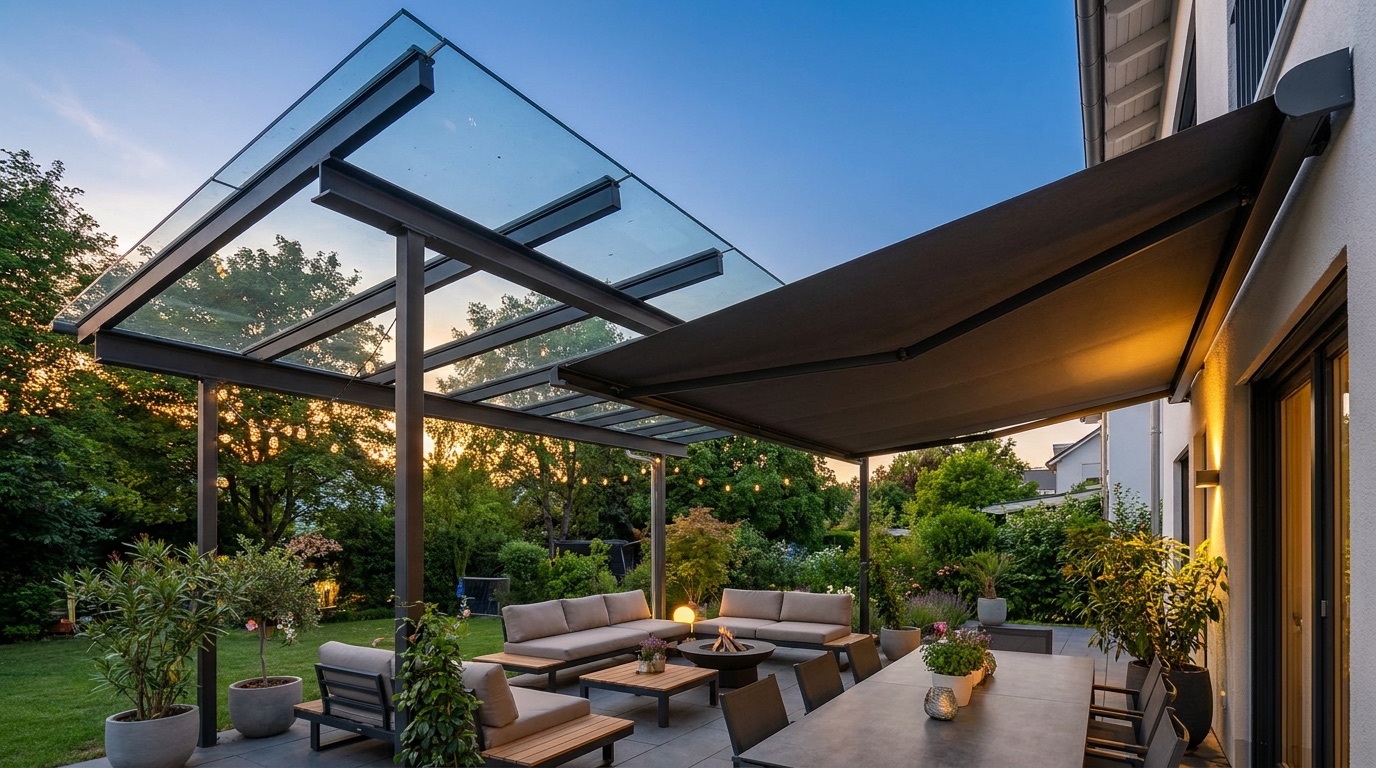Wohnhaus mit überdachter Terrasse